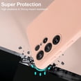 thumbnail image 5 of Case for Samsung Galaxy S23 Ultra 5G, Slim Liquid Silicone Case Shockproof Full Body Protection Phone Case with Anti-Scratch Microfiber Ultra Slim Soft Rubber Cover Cute Bumper - Pink, 5 of 14