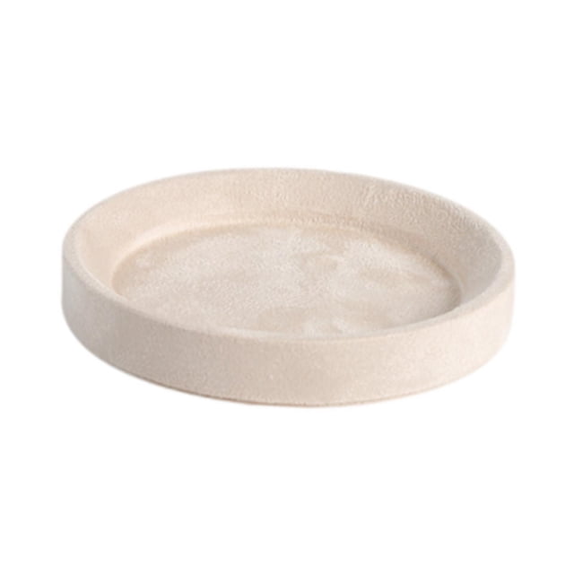 Bandeja de joyería Organizador de joyería elegante para la joyería para el hogar de escritorio Beige ronda