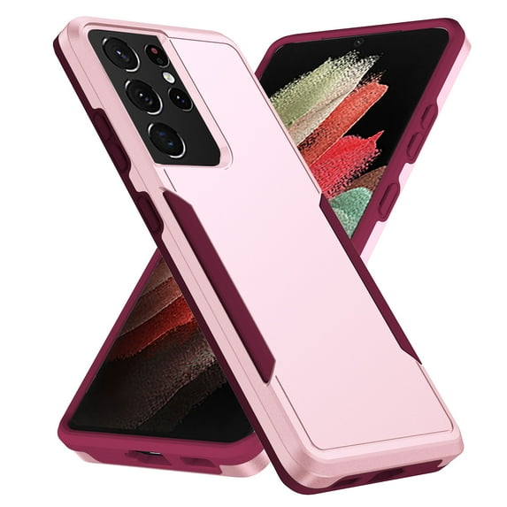 Slim Hybrid 2-In-1 Hard PC Soft TPU Shockproof Cover Protective Case for Samsung Galaxy S21 Ultra
