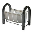 thumbnail image 2 of Tongina Rack Newspaper Rack Decorative PU Leather Brochures Display Rack Information Rack for Offices Exhibitions White, 2 of 8