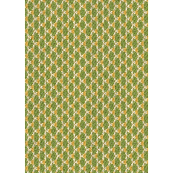 Ahgly Company Indoor Rectangle Patterned Green Novelty Area Rugs, Swatch Sample