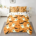 thumbnail image 2 of Manfei Gothic Halloween Bed in a Bag Twin size, Spooky Ghost Bed Set, Bat Print Reversible Bedding Twin Size, Ultra Soft Bedroom Decoration, 7 Pieces, 2 of 6