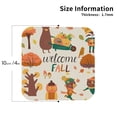 thumbnail image 3 of Balery 4 Pcs Autumn In The Forestleather Coasters Set, Drink Table Cup Coasters For Living Room Kitchen Coffee Decor, 3 of 9