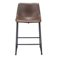 thumbnail image 4 of Smart Counter Stool Vintage Espresso Counter Stool, Transitional Style, Plush and durable faux leather fabric, Plywood, Indoor Bar, 4 of 5