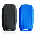 thumbnail image 2 of Dobrev 5 Button Silicone Cover Keyless Entry Fob Case Skin Accessory Protector Rubber Holder for Dodge Ram 1500 2019 2020 2021 Smart Key  black and blue, 2 of 4