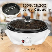 Coffee Roaster Machine for Home Use, 800g Capacity Electric Coffee Bean Roaster, Multifunctional Nut Peanut Cashew Chestnuts Roasting, Non-Stick Design, 110V