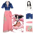 thumbnail image 3 of Disfraz de cosplay de anime, vestido, traje de cosplay de Nico Robin, gafas, peluca de fiesta, traje, disfraces para niña, traje de carnaval de Halloween, 3 of 5