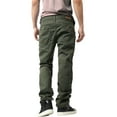 thumbnail image 4 of Ma Croix Mens Biker Jeans Slim Straight Fit Denim Distressed Zipper Pants, 4 of 7