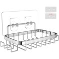 thumbnail image 2 of Estante para jabón de acero inoxidable 304, sin perforaciones, para colgar en la pared del baño, con ventosa, caja de jabón, luz de pared, estante de almacenamiento de lujo, 2 of 3