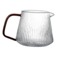 thumbnail image 3 of yuksok Clear Coffee Pot Large Capacity with Handle Portable Glass Serving Cups for Home 400ml, 3 of 9