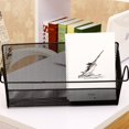 thumbnail image 2 of Metal Mesh Dorm Bedside Hanging Basket Wire Bookcase Shelf Rack Bunk Organizer, 2 of 10