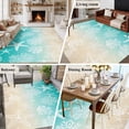 thumbnail image 5 of 5x8 Area Rugs for Living Room, Teal Beige Ombre Coastal Non Slip Area Rugs for Kitchen Bedroom Entryway, Nautical Beach Starfish Coral Summer Washable Carpet Runner Rug Floor Mats for Bedroom, 5 of 8