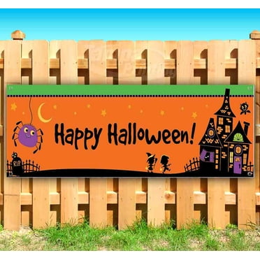 Happy Halloween! 13 oz Vinyl Banner With Metal Grommets