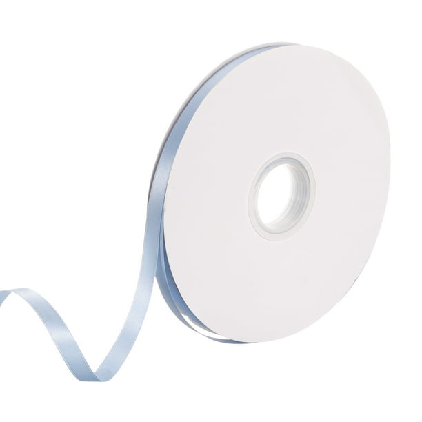Cinta de satén Uxcell, 3/8 pulgadas x 100 yardas, cinta de satén de poliéster de doble cara azul para envoltura de regalos, manualidades