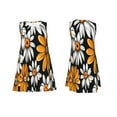 thumbnail image 7 of Fotbe Yellow White Daisy Pattern Pattern Women’s Summer Tank Midi Dress – Sleeveless A-Line Dress, Floral T-Shirt Dress, Casual Flowing Beach Sundress, 7 of 7