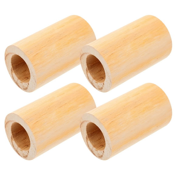 SEWCHICS 4pcs Wood Bed Risers Khaki Sturdy Support for Furniture, , Heavy Duty Bed Raiser Set