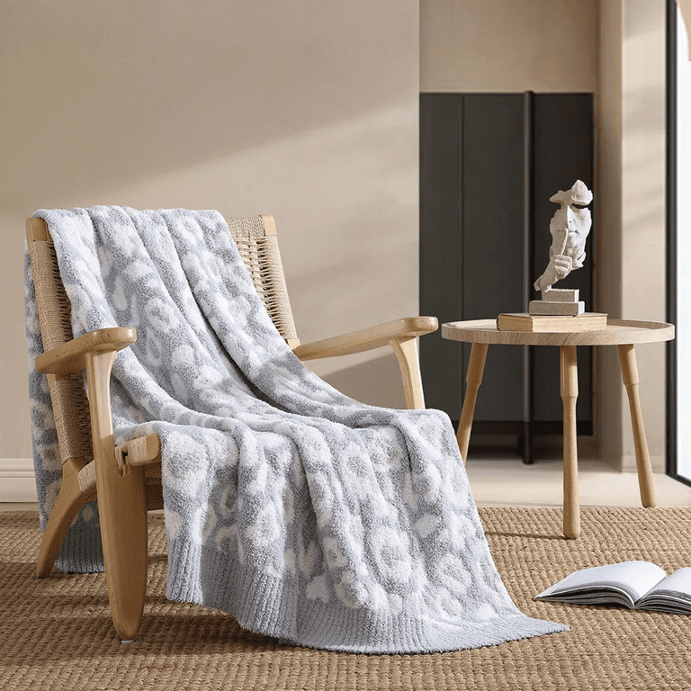 Better Homes Gardens Gray Leopard Cozy Knit Throw 50 x 72 Walmart