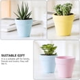 thumbnail image 3 of 5Pcs Macarons Ceramic Flower Pots Succulent Plant Pots Decorations (Mixed Color), 3 of 4