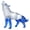 Blue, variant on Artistic Crystals Glass Wolf Figurine Beautifully Howlings Wolf Statue for Home Decoration
