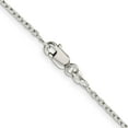 thumbnail image 3 of Sterling Silver 1.5mm Beveled Oval Cable Chain With 4In Ext. (22 X 1.5) Made In India qca050e-22, 3 of 5