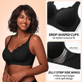 thumbnail image 4 of Wireless Seamless Minimizer Bra with W Jelly Support, Breathable Soft Comfort Bra with Adjustable Straps, 4 of 6
