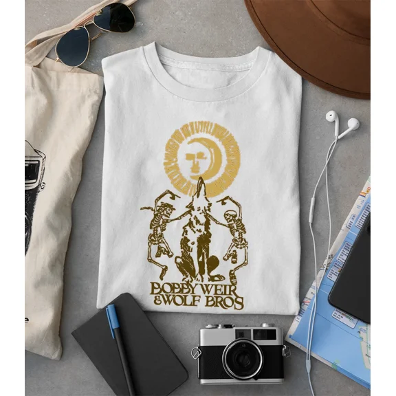 Reprint Rare Bob Weir And Wolf Bros white T-shirt HOT NEW All sizes XX410