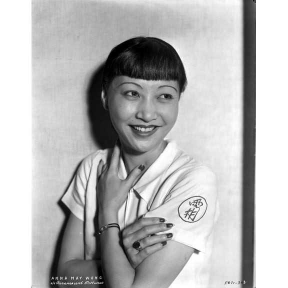 Anna Wong wearing a White Polo Shirt Photo Print (8 x 10)