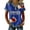 BlueA&05^0310U, variant on Trgacdwlo Waffle USA 250th Anniversary Shirt 1776-2026 Flag Print Short Sleeve Tops for Women Celebration Red White and Blue 4th of July Shirts Women L