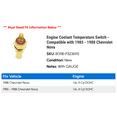 thumbnail image 2 of Engine Coolant Temperature Switch - Compatible with 1985 - 1988 Chevy Nova 1986 1987, 2 of 2