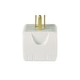 thumbnail image 2 of (4 pack) Hyper Tough 3-Outlet Grounded White Cube Adapter, 15 Amps, 2 of 8