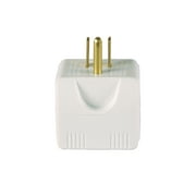 Hyper Tough 3-Outlet Grounded White Cube Adapter
