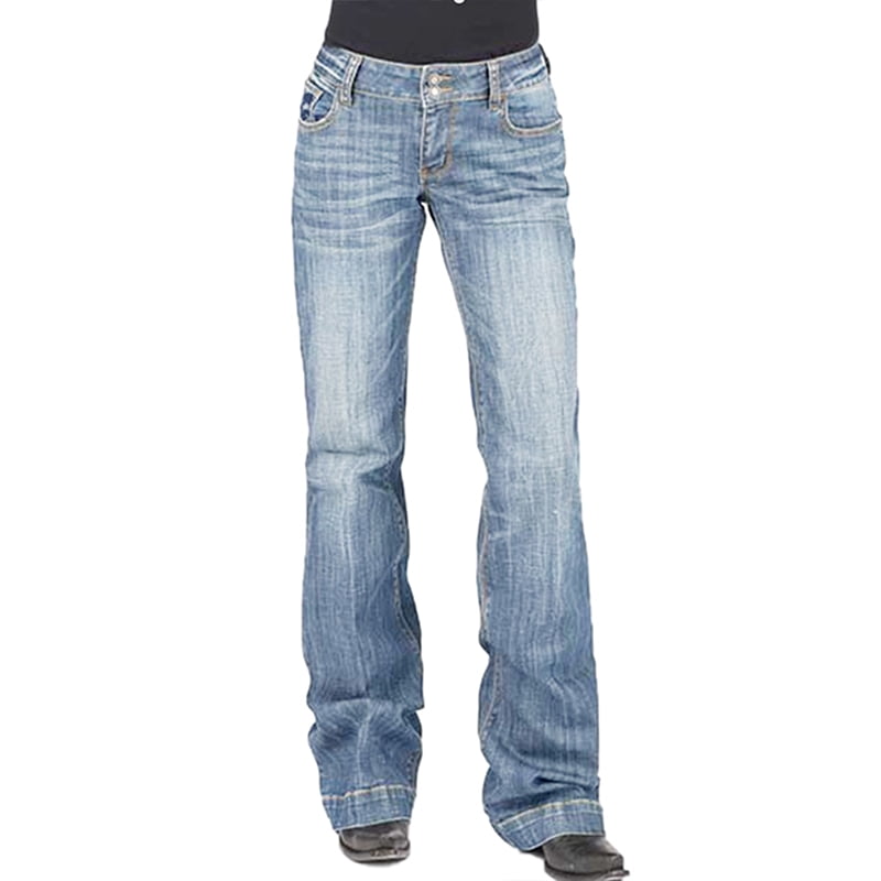 faded flare jeans