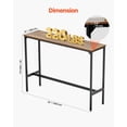 thumbnail image 5 of Signature Design 55 inch Modern Counter Height Table for Kitchen, Dining, Bar, or Pub, 15x39 inch, Espresso, 5 of 11
