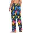 thumbnail image 6 of Rainbow and Koala Men's Lightweight Pajama Bottoms Stretch Elastic Waist Side Pockets Spring Fall, 6 of 7