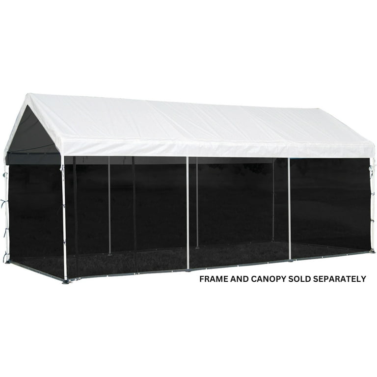 ShelterLogic Canopy Screen Kit 10 x 20 Enclosure Shelter House for Backyard Durable Cover Walmart