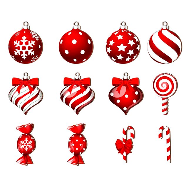 36 Piezas Adornos Navideños Navidad Recortes Árboles para Del
