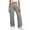 Gray, variant on SwiftWear Women's Straight Leg Cargo Pants with Elastic Waist, Casual Loose Fit Multi-Pocket Workwear Trousers Comfortable Utility Pant with Side Pockets