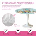 thumbnail image 2 of Round Fitted Tablecloth,Spring Easter Rabbits Pitches Circle Table Cover Waterproof Table Cloth with Elastic Edge,Eggs Butterfly Bee Flowers Outdoor Tablecloths for Kitchen Picnic 55-60in, 2 of 9