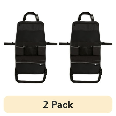 (2 pack) SafeFit® Infant and Toddler 2-in-1 Car Backseat and Stroller Organizer, Black, Unisex