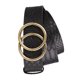 thumbnail image 1 of Minnieouse Cinturón de mujer, accesorio de ropa de estilo Simple, adornos de ropa elegantes, cadenas de cintura, cinturones de femenina, adorno de Cinturones Negro/Piel de serpiente 110cm Minnieouse AP009774-17B, 1 of 6