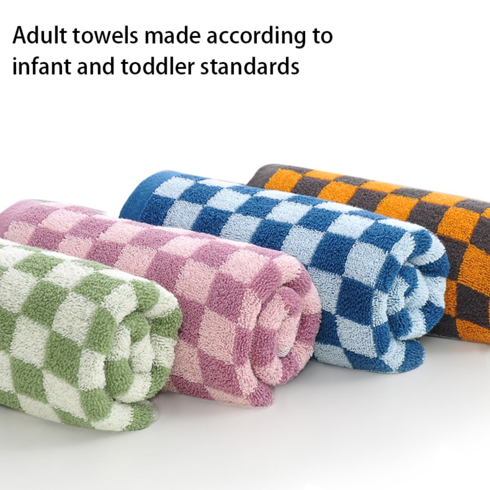 5 Pcs Checkered Large Bath Towels Bulk 13.7 x 29.5 Inch Soft Colorful Bath Towels Checkered Towels for Bathroom Spa Shower Gifting Hotel Gym Beach Pool
