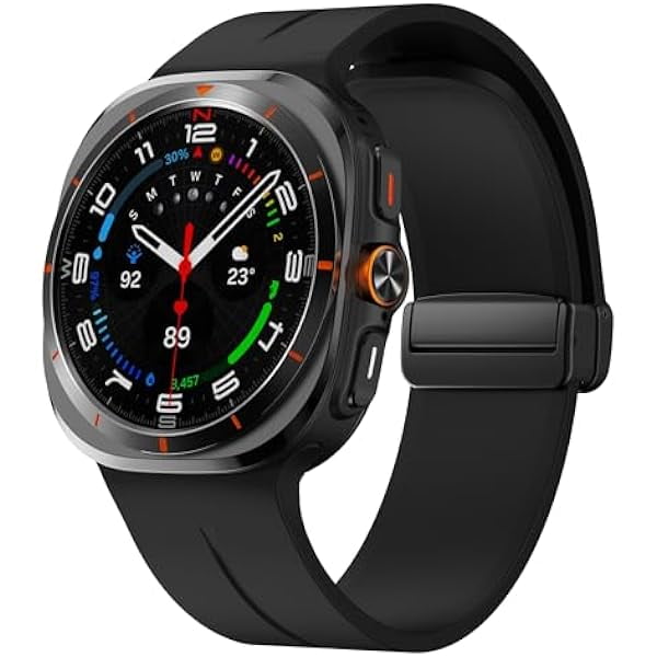 Chenchen Magnetic Band Compatible with Samsung Galaxy Watch Ultra 47mm (2025/2024), Silicone Magnetic Band for Galaxy Watch 8 7 6 5 4 44mm 40mm / 8 Classic 46mm / 6 Classic 47mm 43mm / 5 Pro 45mm