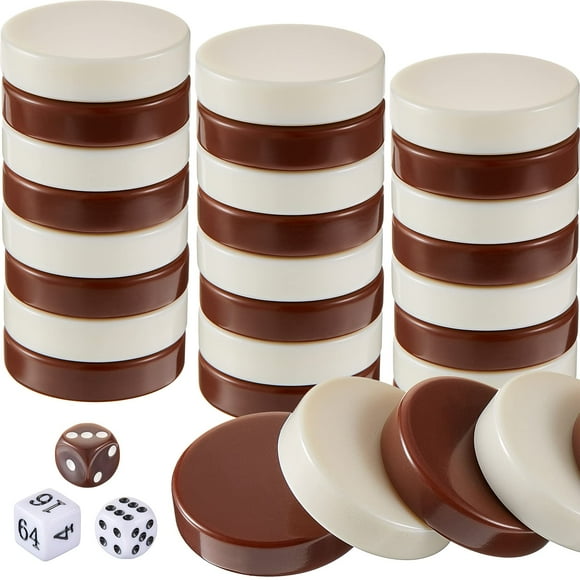 Juego de damas para backgammon Skylety de 30 piezas con 5 dados y bolsa