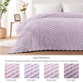 thumbnail image 6 of Whale Flotilla 50"x60" Throw Blanket for Couch with Expanded 3D-Jacquard Pattern, Fuzzy Soft Cozy Exquisite Blankets or All Season, Warm and Fluffy, Lilac, 6 of 10