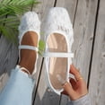 thumbnail image 2 of Women’s Square Toe Flat Shoes, Casual Slip On Comfort Everyday Walking Flats, 2 of 6