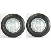 2Pack Trailer Tire On Rim ST205/75D15 205/75 D 15 in. LRC 5 Hole White