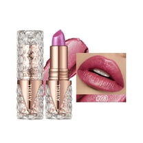 Glitter Lipstick, Waterproof Lipstick, Long Lasting Pearlescent Fine Glitter Lipstick Creamy Texture, Smooth Application, Vibrant Color Display, Fade Resistant, Comfortable Wear