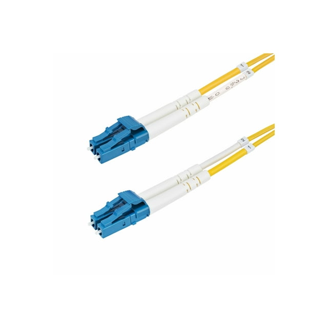 StarTech.com 25m (82ft) LC to LC (UPC) OS2 Single Mode Duplex Fiber Optic Cable, 9/125��m, Laser Optimized, 10G, Bend Insensitive, Low Insertion Loss LC/UPC 25 m (M) - LSZH Fiber Patch Cord (SMDOS2LCLC25M) - Câble Patch - Monomo à LC/UPC Monomode (M) - - 0.1 Po - Fibre Optique - Recto Verso - 9 / 125 Microns - OS1/OS2 - Sans Halogène, Passif - Jaune