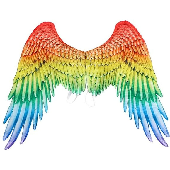 Lucoss 3D Angel Wings Costume with Elastic Straps Halloween Party Mardi Gras Cosplay Accessory