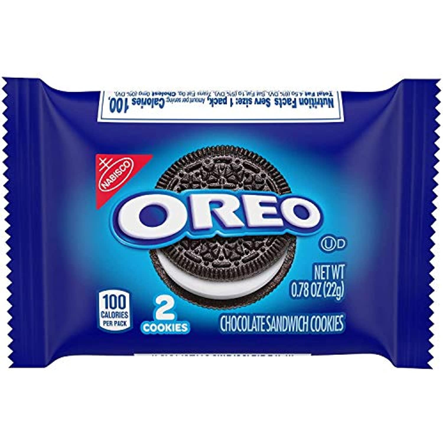Oreo Chocolate Sandwich Cookies, 60 Snack Packs (2 Cookies Per Pack)